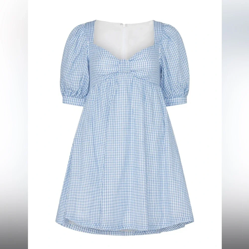 RTR NOW Blue Gingham Babydoll Dress - Picture 5 of 10